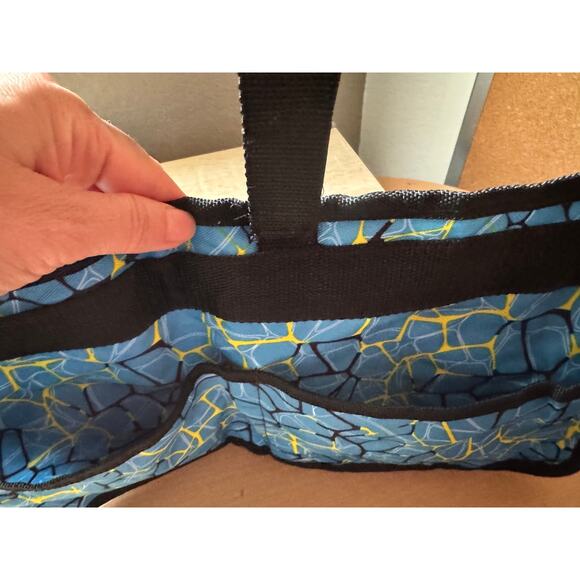 Stroller Organizer Bag – Blue Geometric Pattern - Picture 7 of 10